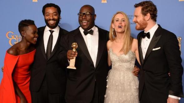 Steve McQueen and his cast hope to celebrate a Best Picture win at the 86th Academy Awards.